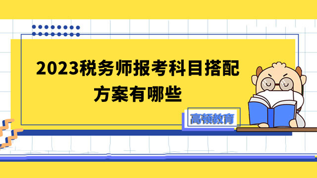 税务师报考科目搭配