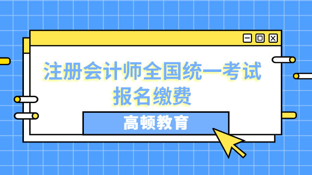 注册会计师全国统一考试报名缴费