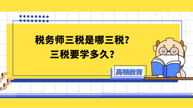 税务师三税是哪三税？三税要学多久？