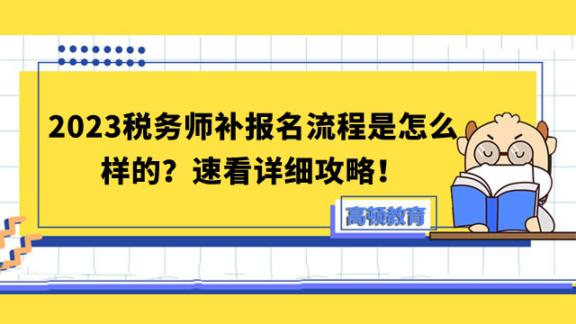 税务师补报名流程