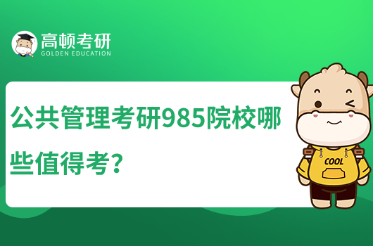 公共管理考研985院校哪些值得考？共14所