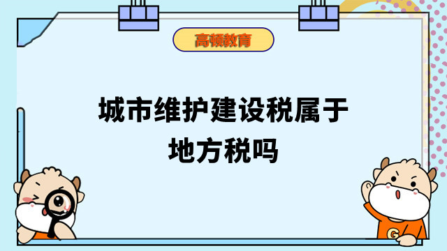 城市维护建设税属于地方税吗