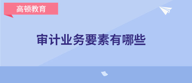 審計業(yè)務要素有哪些