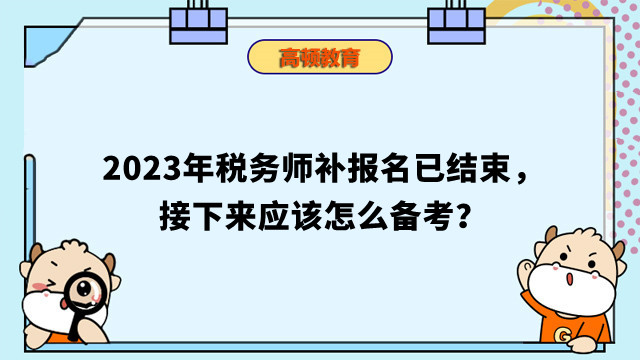 2023年税务师补报名