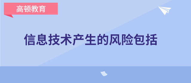 信息技術產(chǎn)生的風險包括