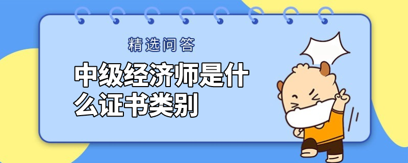 中级经济师是什么证书类别