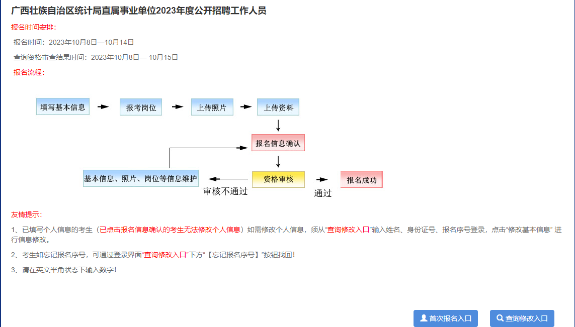 ：2023廣西統(tǒng)計(jì)局直屬事業(yè)單位招聘報(bào)名入口