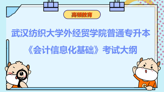 2023年武汉纺织大学外经贸学院普通专升本《会计信息化基础》考试大纲