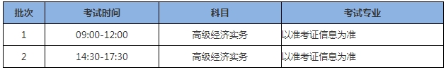 2025年高級經(jīng)濟師考試是怎樣安排的？