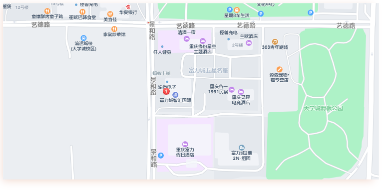 高顿教育重庆沙坪坝区大学城分校校区地址