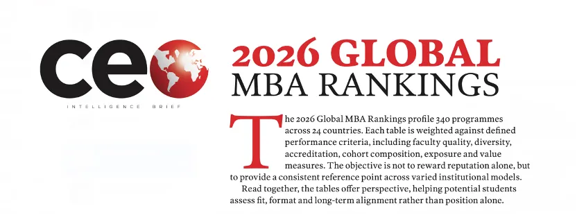 26瑞士商学院在线MBA全球第5!《CEO Magazine》认证职场黄金背书!