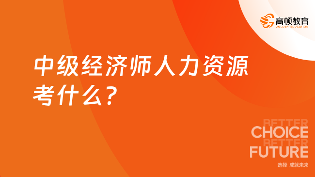 中級(jí)經(jīng)濟(jì)師人力資源考什么？