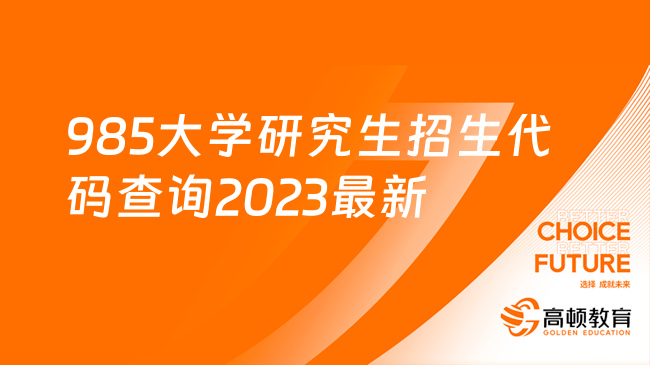 985大學研究生招生代碼查詢2023最新