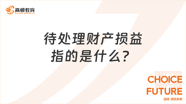 待处理财产损益指的是什么？