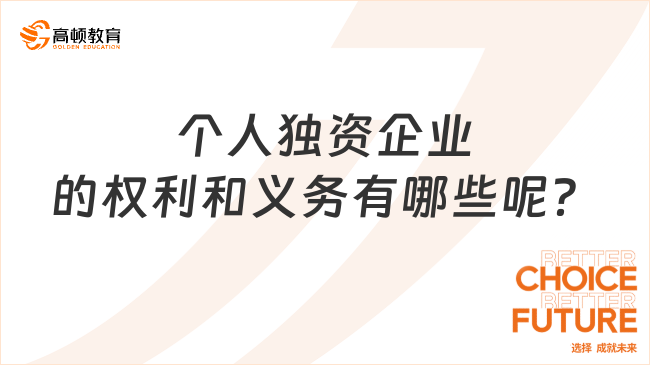 個人獨資企業(yè)的權(quán)利和義務(wù)有哪些呢？