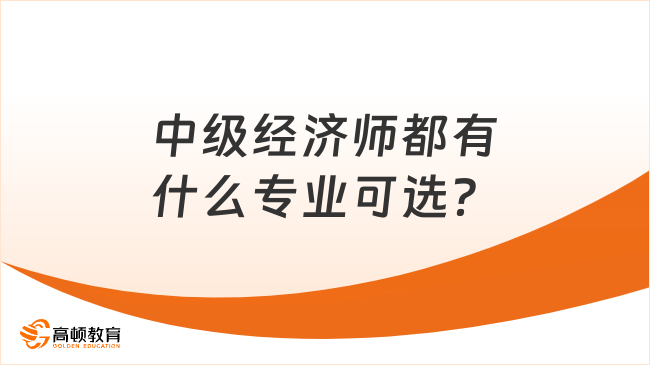 中级经济师都有什么专业可选？