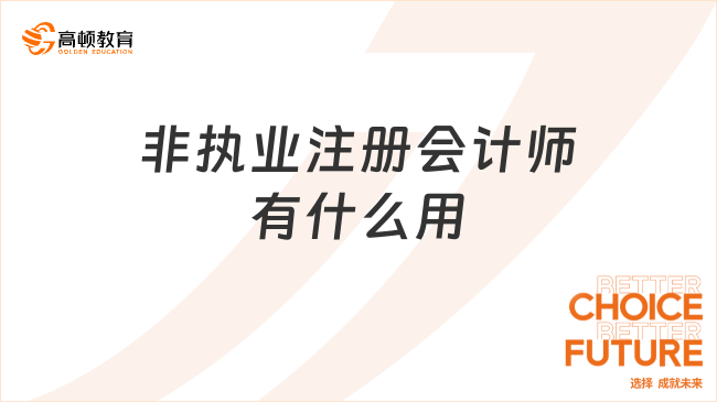 非执业注册会计师有什么用