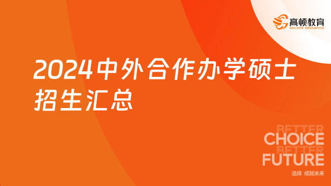 2024中外合作办学硕士招生汇总