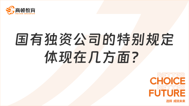 國有獨(dú)資公司的特別規(guī)定體現(xiàn)在幾方面？