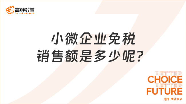 小微企业免税销售额是多少呢？