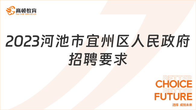 2023河池市宜州區(qū)人民政府招聘要求