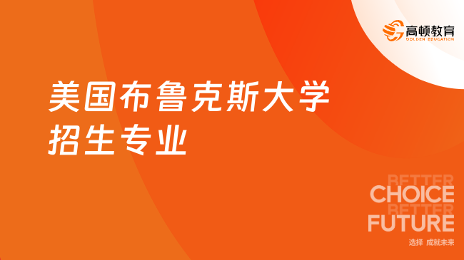 1年制免聯(lián)考國際碩士！美國布魯克斯大學招生專業(yè)