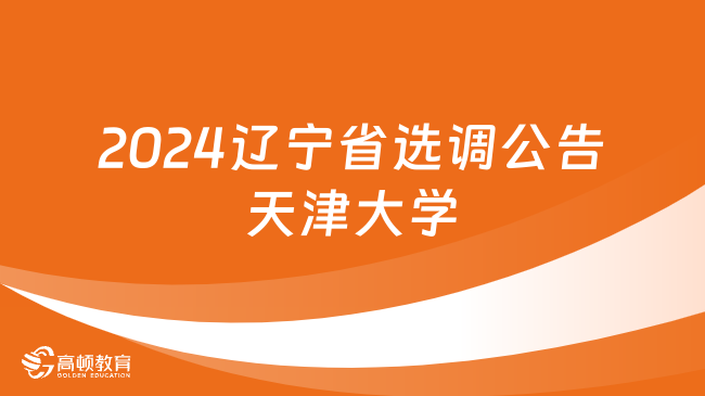 2024遼寧省選調(diào)公告天津大學(xué)