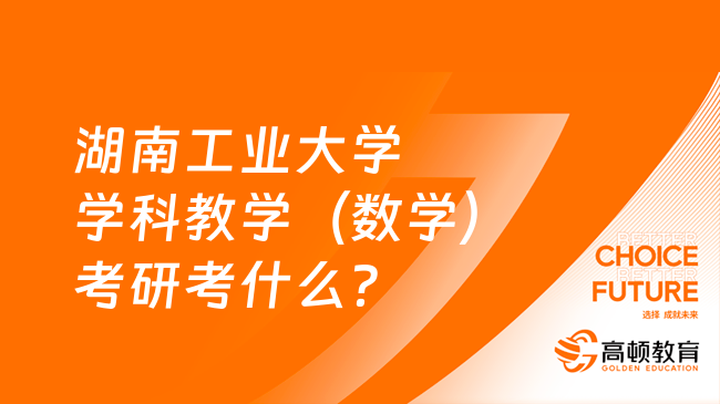 2024湖南工業(yè)大學學科教學（數(shù)學）考研考什么？