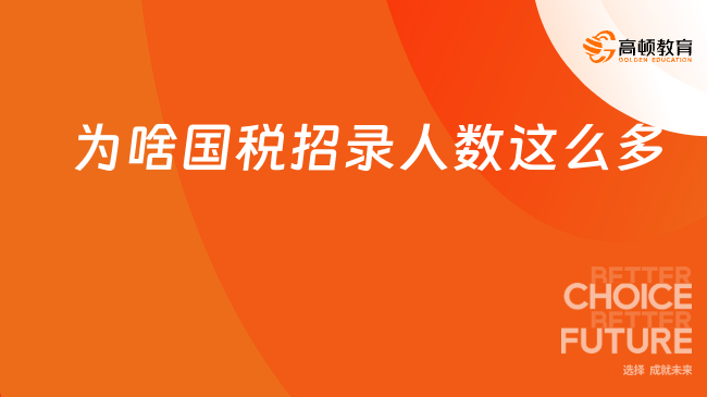 2024國(guó)考考情解鎖：為啥國(guó)稅招錄人數(shù)這么多？