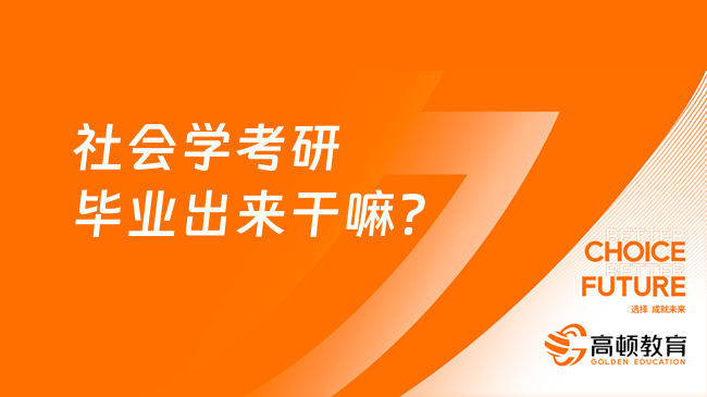 社会学考研毕业出来干嘛？