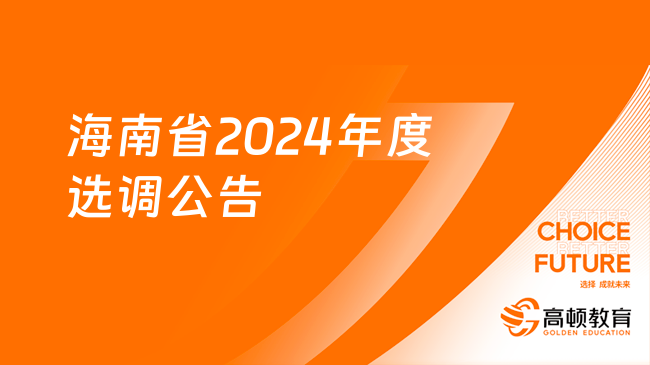 海南省2024年度選調(diào)應屆優(yōu)秀大學畢業(yè)生報考須知