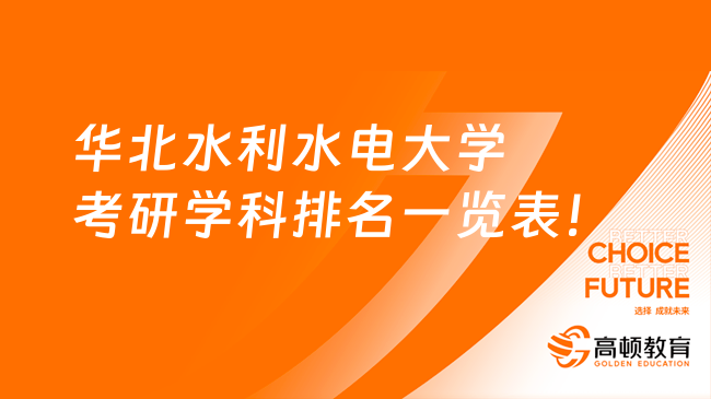 華北水利水電大學(xué)考研學(xué)科排名一覽表！含8個專業(yè)