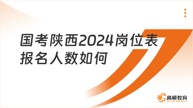 國考陜西2024崗位表報(bào)名人數(shù)如何