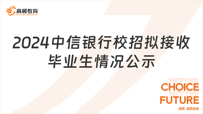 2024中信銀行校園招聘擬接收畢業(yè)生情況公示（第一批）