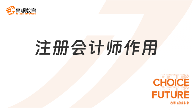 注冊會計師作用