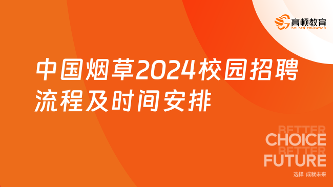 中國煙草2024校園招聘流程及時間安排詳解