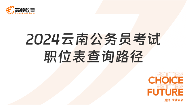 2024云南公务员考试职位表查询路径