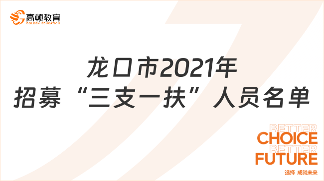 龍口市2021年招募“三支一扶”人員名單