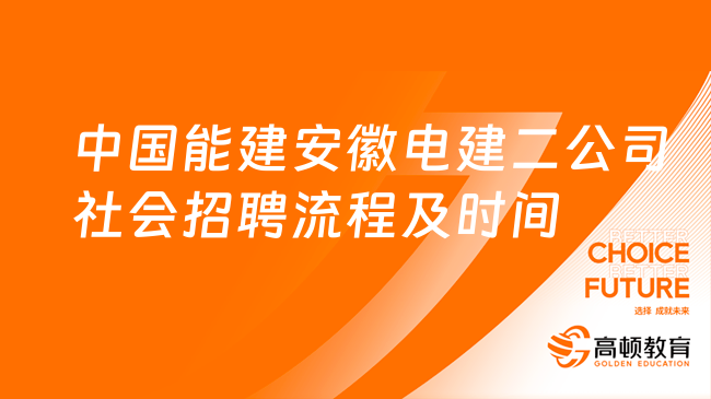 中國能建安徽電建二公司社會招聘流程及時間，重點分析！