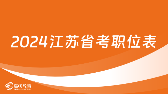 2024江蘇省考職位表下載（9470人）