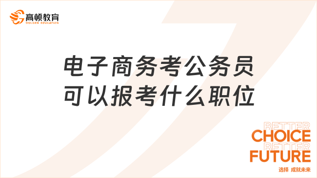 電子商務(wù)考公務(wù)員可以報(bào)考什么職位