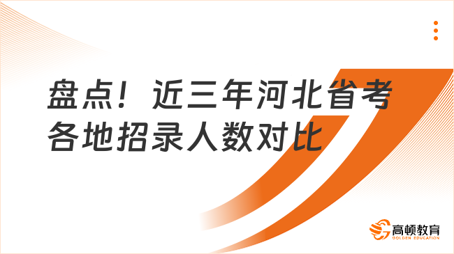 盘点！近三年河北省考各地招录人数对比