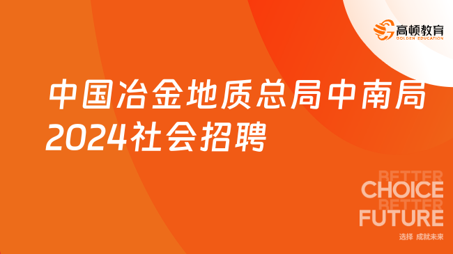 中国冶金地质总局中南局2024社会招聘