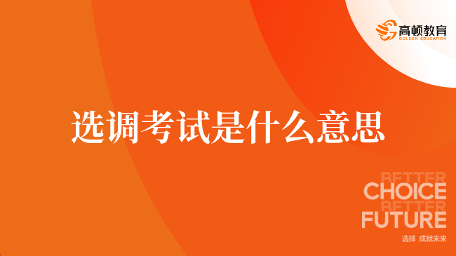 选调考试是什么意思
