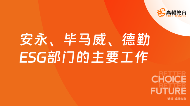 安永、毕马威、德勤ESG部门的主要工作