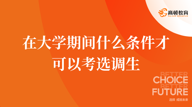 重点必读，在大学期间什么条件才可以考选调生