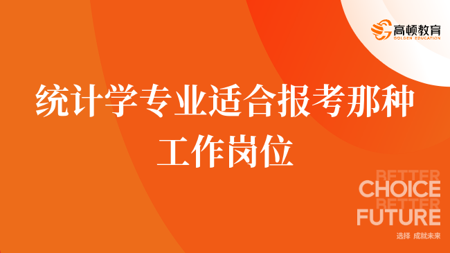 统计学专业适合报考那种工作岗位