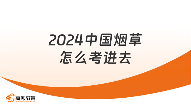 2024中国烟草怎么考进去？无非这三种途径！