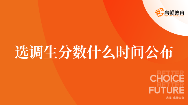 進來了解，選調(diào)生分?jǐn)?shù)什么時間公布