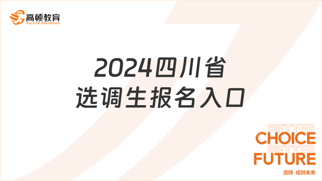 2024四川省選調(diào)生報(bào)名入口